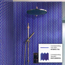 Cobalt Blue 0.5x12 Glossy Glass Pencil Tile Trim (10 pack, 0.5 sq ft/case) - Sample