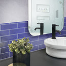 Cobalt Blue 0.5x12 Matte Glass Pencil Tile Trim (10 pack, 0.5 sq ft/case) - Sample