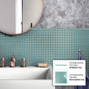 Sky Blue 0.5x12 Glossy Glass Pencil Tile Trim (10 pack, 0.5 sq ft/case)