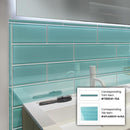 Sky Blue 4x16 Glossy Subway Glass Tile (12 pack, 5.33 sq ft/case)