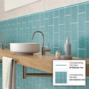 Sky Blue 0.5x12 Matte Glass Pencil Tile Trim (10 pack, 0.5 sq ft/case)