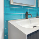 Sapphire Blue 4x16 Glossy Subway Glass Tile (12 pack, 5.33 sq ft/case) - Sample