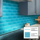 Sapphire Blue 0.5x12 Matte Glass Pencil Tile Trim (10 pack, 0.5 sq ft/case)