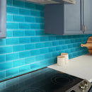 Sapphire Blue 3x6 Matte Subway Glass Tile (40 pack, 5 sq ft/case)