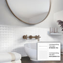 White 0.5x12 Glass Glossy Pencil Tile Trim (10 pack, 0.5 sq ft/case)