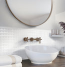 White 12x12 Glossy Square Glass Mosaic Tile (10 pack, 9.67 sq ft/case) - Sample
