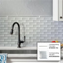 White 12x12 Glossy Brick Glass Mosaic Tile (5 pack, 4.92 sq ft/case)