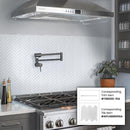 White 11x13 Glossy Herringbone Glass Mosaic Tile (5 pack, 4.8125 sq ft/case) - Sample