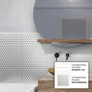 White 12x12 Glossy Penny Round Glass Mosaic Tile (5 pack, 5 sq ft/case) - Sample