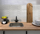 Light Taupe Beige 12x12 Glossy Brick Glass Mosaic Tile (5 pack, 4.92 sq ft/case) by Apollo Tile