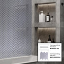 Beige 11x13 Glossy Herringbone Glass Mosaic Tile (5 pack, 4.8125 sq ft/case) by Apollo Tile