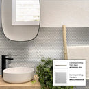 Beige 12x12 Glossy Penny Round Glass Mosaic Tile (5 pack, 5 sq ft/case) by Apollo Tile