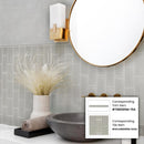 Lace White 3x6 Matte Subway Glass Tile (40 pack, 5 sq ft/case) - Sample
