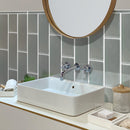 Gray 4x16 Glossy Subway Glass Tile (12 pack, 5.33 sq ft/case)