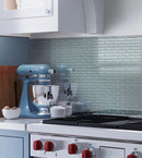 Stone Blue 12x12 Glossy Brick Glass Mosaic Tile (5 pack, 4.92 sq ft/case) by Apollo Tile