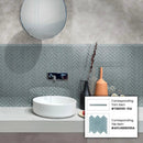 Stone Blue 11x13 Glossy Herringbone Glass Mosaic Tile (5 pack, 4.8125 sq ft/case) by Apollo Tile