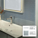 Stone Blue 12x12 Glossy Penny Round Glass Mosaic Tile (5 pack, 5 sq ft/case) - Sample