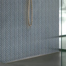 Coin Gray 11x13 Glossy Herringbone Glass Mosaic Tile (5 pack, 4.8125 sq ft/case) by Apollo Tile