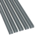 Dark Gray 0.5x12 Glass Glossy Pencil Tile Trim (10 pack, 0.5 sq ft/case)