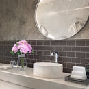 Ash Gray 3x6 Matte Subway Glass Tile (40 pack, 5 sq ft/case)