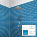 Cerulean Blue 0.5x12 Matte Glass Pencil Tile Trim (10 pack, 0.5 sq ft/case)