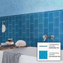 Cerulean Blue 0.5x12 Matte Glass Pencil Tile Trim (10 pack, 0.5 sq ft/case) - Sample