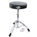 Complete Drum Hardware Pack 6 Piece Set by GRIFFIN | Full Size Percussion Stand Kit with Snare, Hi-Hat, Cymbal Boom, Throne Stool & Single Kick Drum Pedal | Lightweight and Portable, Perfect for Gigs