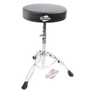 Drum Hardware Pack Complete 6 Piece Set by GRIFFIN - Full Size Percussion Stand Kit with Snare, Hi-Hat, Cymbal Boom, Throne Stool & Single Kick Pedal