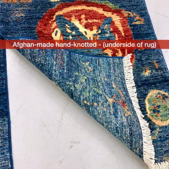 Afghan Butterfly  blue/red 2x3, photo 7 of 7