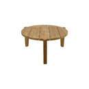 Carlsbad Natural Teak Wood Circular Coffee Table - 25-33" by NORDICTEAK.COM