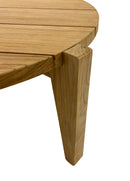 Carlsbad Natural Teak Wood Circular Coffee Table - 25-33" by NORDICTEAK.COM