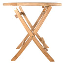 Naples Natural Teak Outdoor Round Folding Side Table - 20"