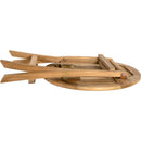 Naples Natural Teak Outdoor Round Folding Side Table - 20"