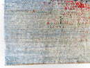 Contemporary Gabbeh (8'09"x11'02") aqua/coral