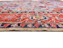 Afgahn Heriz (10'02"x14'00") lt.blue/red