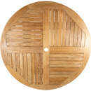 Naples Natural Teak Outdoor Foldable Round Dining Table - 47" by NORDICTEAK.COM