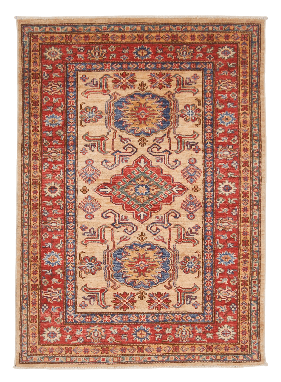 Super Kazak red/ivory 3'04"x4'08"