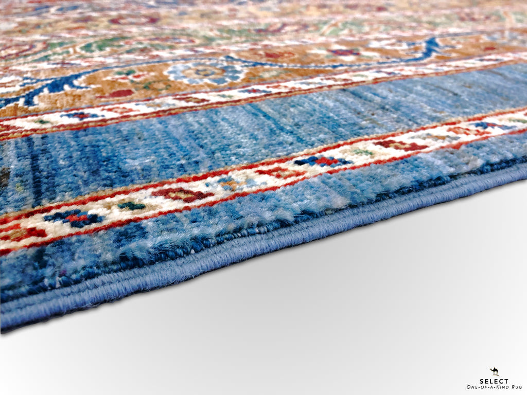 Turkish Shawl mt/blue 11' Runner, photo 5 of 10