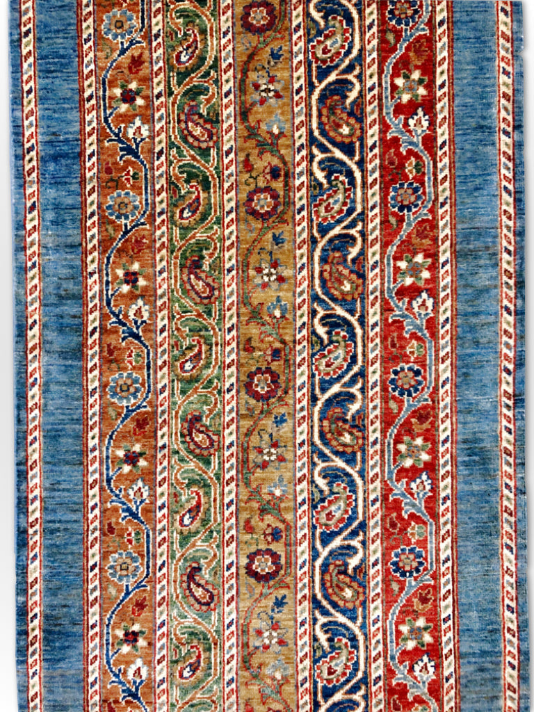 Turkish Shawl mt/blue 11' Runner, photo 6 of 10