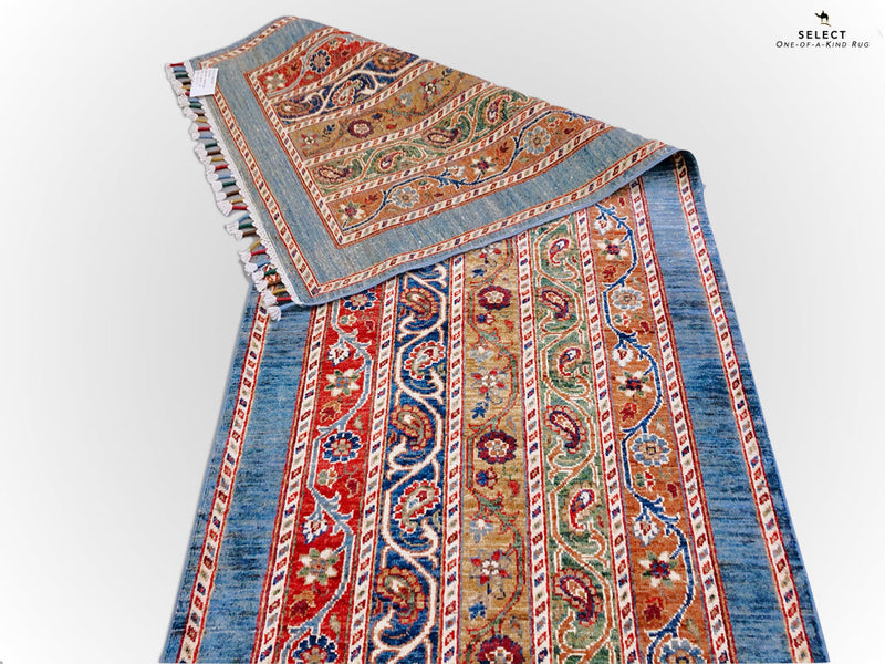 Turkish Shawl mt/blue 11' Runner, photo 8 of 10