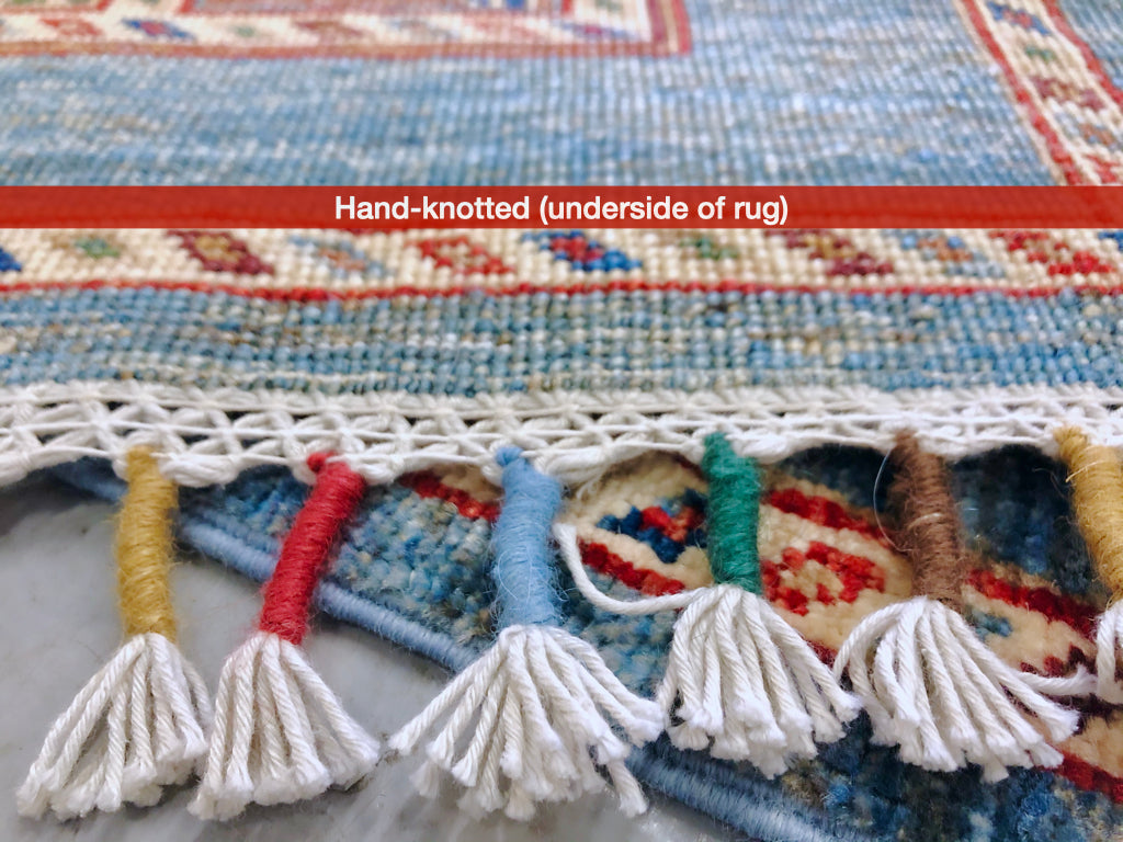 Turkish Shawl mt/blue 11' Runner, photo 9 of 10