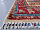 Gabbeh (5'11"x7'00") multistripe/red