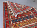 Gabbeh (5'11"x7'00") multistripe/red