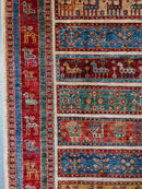 Gabbeh (5'11"x7'00") multistripe/red