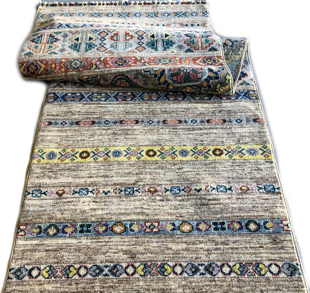 Afghan Khorjin bge/mt 12' Runner, photo 6 of 10