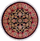 Indo-Tabriz blk/dkred 3' Round