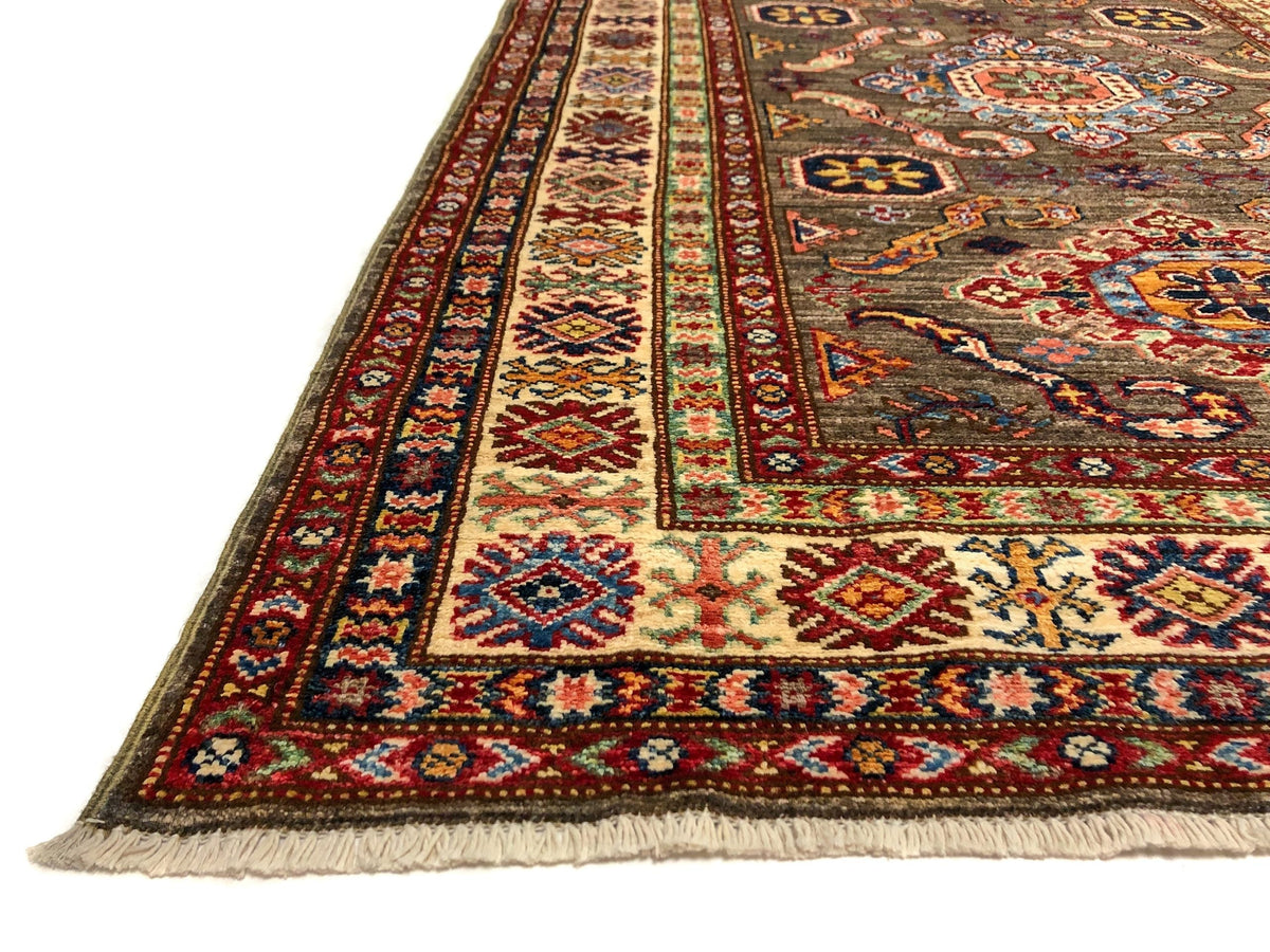 Super Kazak (4x6) gray/ivory, photo 3 of 9