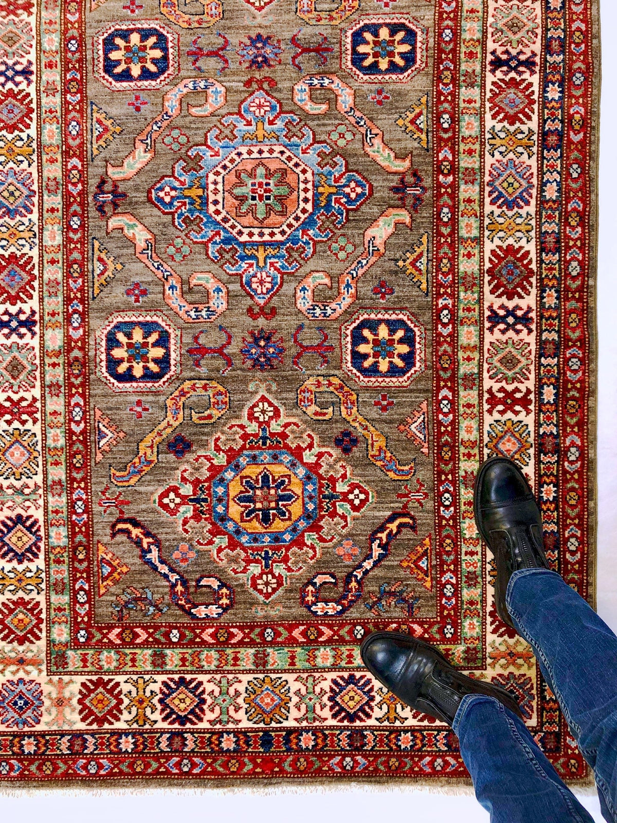 Super Kazak (4x6) gray/ivory, photo 9 of 9
