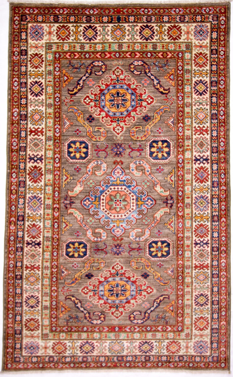 Super Kazak (4x6) gray/ivory