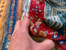 Khorjin/Gabbeh (9'00"x11'09") blue/multicolor